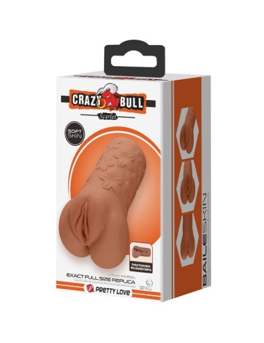 CRAZY BULL - DESIGN DE VAGINA E ÂNUS ESCARLATE COM FLORES CARNE
