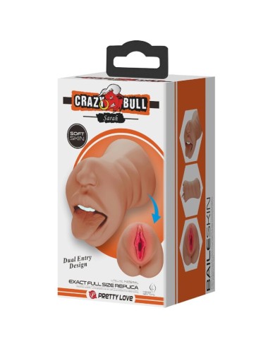CRAZY BULL - SARAH DUPLO MASTURBADOR BOCA E VAGINA CARNE