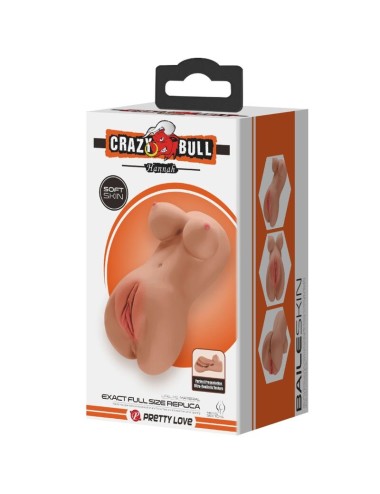 CRAZY BULL - HANNAH MASTURBADOR DUPLO VAGINA E ÂNUS MULATO REALISTA