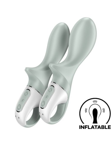 SATISFYER - AIR PUMP BOOTY 3 VIBRADOR ANAL INFLÁVEL GREYGREEN