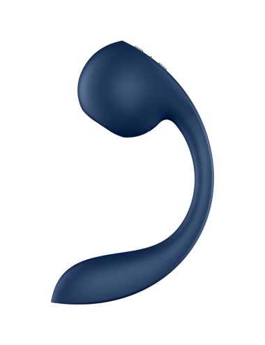 SATISFYER - PRO+ WAVE 4 ESTIMULADOR DE PONTO G E AIR PULSE APLICATIVO GRATUITO AZUL ESCURO