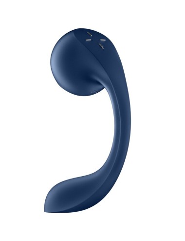 SATISFYER - PRO+ WAVE 4 ESTIMULADOR DE PONTO G E AIR PULSE APLICATIVO GRATUITO AZUL ESCURO