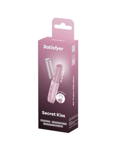 SATISFYER - ESTIMULADOR DE CLITÓRIS SECRET KISS WAVE ROSA