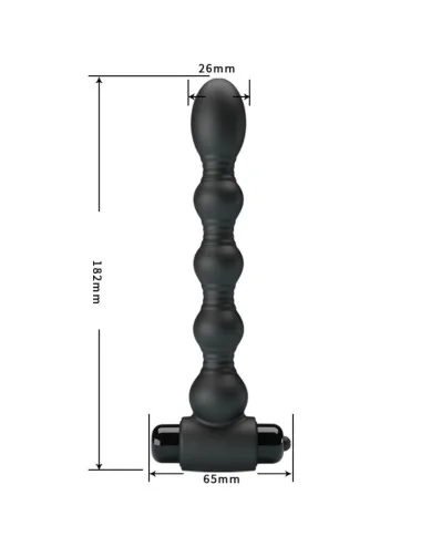 PRETTY LOVE - LYNN SILICONE ANAL PLUG 10 VIBRAÇÕES PRETO