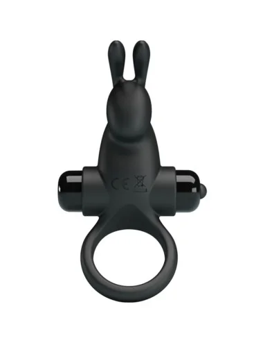 PRETTY LOVE - ANEL VIBRATÓRIO + ESTIMULADOR DE CLITÓRIS DE COELHO 10 VIBRAÇÕES PRETO