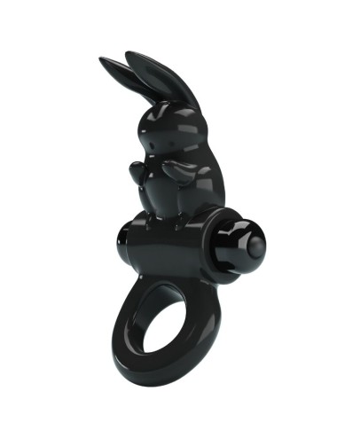 PRETTY LOVE - ANEL VIBRADOR COELHO ANEL EXCITANTE 10 VIBRAÇÕES PRETO