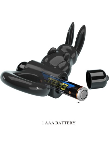 PRETTY LOVE - ANEL VIBRADOR COELHO ANEL EXCITANTE 10 VIBRAÇÕES PRETO