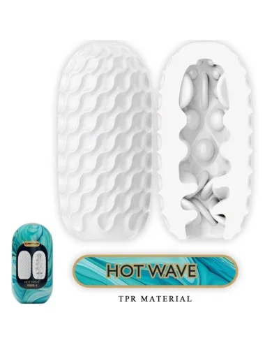 PRETTY LOVE - MASTURBADOR MASCULINO HOT WAVE SILICONE BRANCO