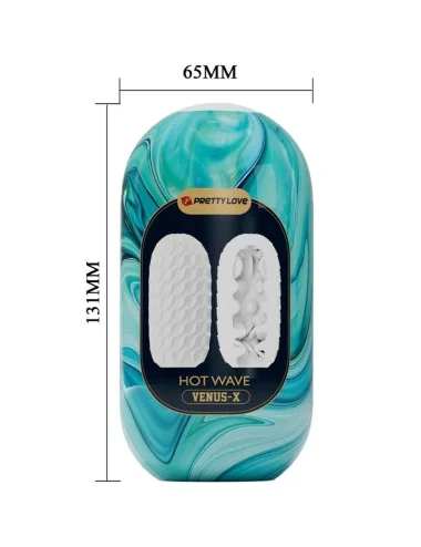 PRETTY LOVE - MASTURBADOR MASCULINO HOT WAVE SILICONE BRANCO