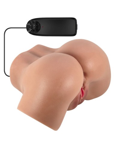 CRAZY BULL - VIBRADOR HAILEY BUTT COM VAGINA E ÂNUS REALISTAS MULATA CONTROLE REMOTO