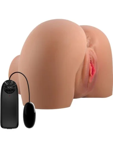 CRAZY BULL - VIBRADOR MILA BUTT COM VAGINA REALISTA E ÂNUS CONTROLE DE CARNE REMOTO