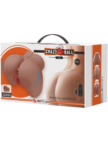 CRAZY BULL - VIBRADOR MILA BUTT COM VAGINA REALISTA E ÂNUS CONTROLE DE CARNE REMOTO