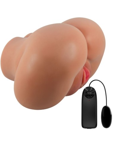 CRAZY BULL - LUNA VIBRADOR BUTT COM VAGINA REALISTA E ÂNUS CONTROLE DE CARNE REMOTO