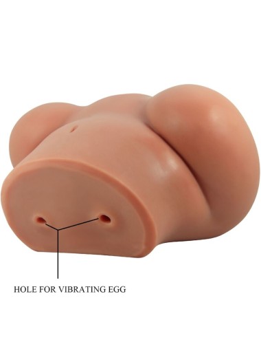 CRAZY BULL - LUNA VIBRADOR BUTT COM VAGINA REALISTA E ÂNUS CONTROLE DE CARNE REMOTO