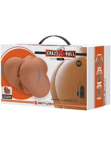 CRAZY BULL - LUNA VIBRADOR BUTT COM VAGINA REALISTA E ÂNUS CONTROLE DE CARNE REMOTO