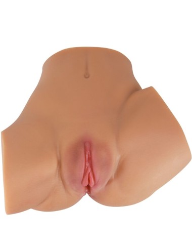 CRAZY BULL - VIBRADOR ASS EMILIA COM CONTROLE REMOTO REALISTA DE VAGINA E ÂNUS
