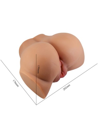 CRAZY BULL - VIBRADOR ASS EMILIA COM CONTROLE REMOTO REALISTA DE VAGINA E ÂNUS