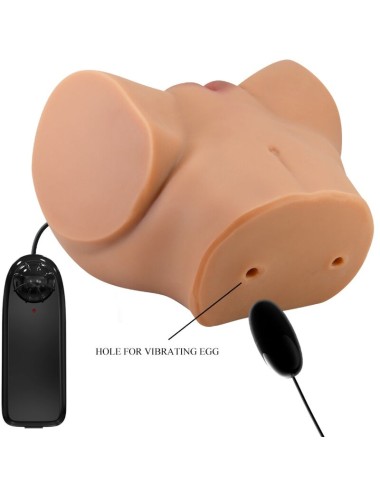 CRAZY BULL - VIBRADOR ASS EMILIA COM CONTROLE REMOTO REALISTA DE VAGINA E ÂNUS