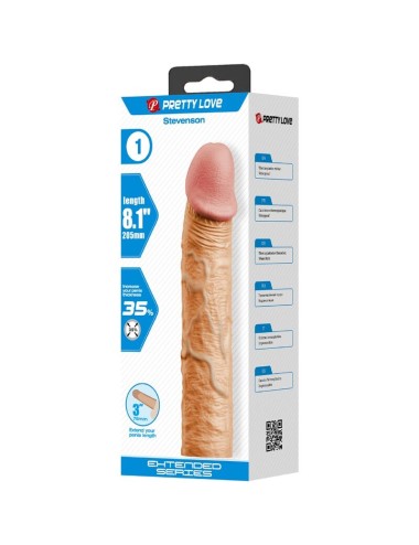 PRETTY LOVE - MANGA PARA PÊNIS STEVENSON COM EXTENSÃO DE 7,6 CM DE CARNE