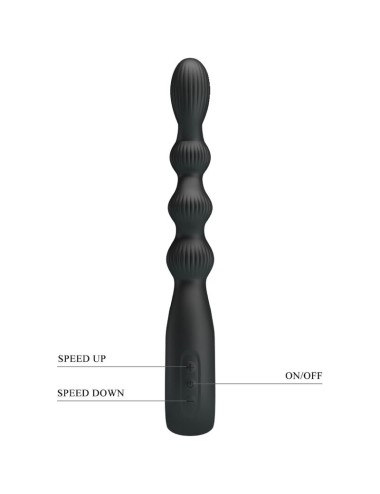 PRETTY LOVE - FEDERER VIBRADOR ANAL 12 VIBRAÇÕES PRETO