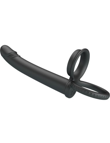 PRETTY LOVE - DILLION ANEL DUPLO DE PÉNIS DUPLO DE DUPLA PENETRAÇÃO PRETO