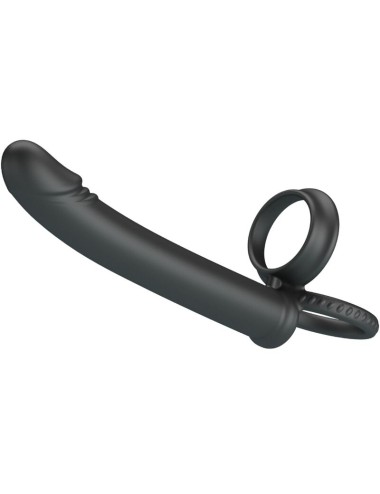 PRETTY LOVE - DILLION ANEL DUPLO DE PÉNIS DUPLO DE DUPLA PENETRAÇÃO PRETO