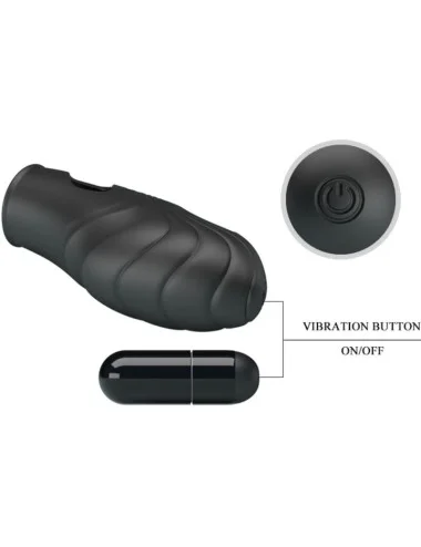 PRETTY LOVE - LICH SILICONE DEDO VIBRADOR PRETO