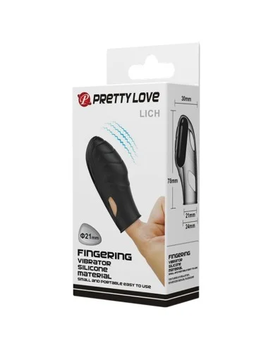 PRETTY LOVE - LICH SILICONE DEDO VIBRADOR PRETO