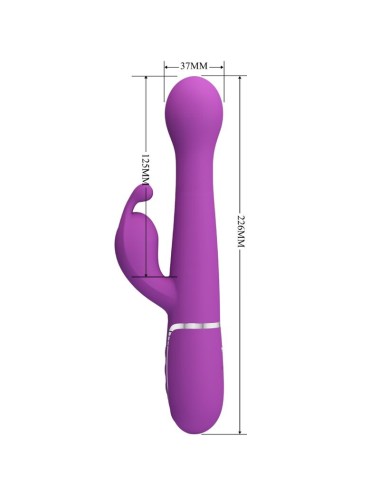 PRETTY LOVE - DEJON 3 EM 1 MULTIFUNCIONAL RABBIT VIBRADOR ROXO