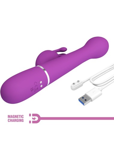 PRETTY LOVE - DEJON 3 EM 1 MULTIFUNCIONAL RABBIT VIBRADOR ROXO