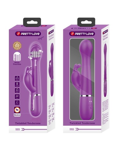 PRETTY LOVE - DEJON 3 EM 1 MULTIFUNCIONAL RABBIT VIBRADOR ROXO