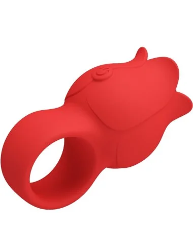 PRETTY LOVE - VIBRADOR DE DEDO EM FORMA DE JAE ROSE 10 VIBRAÇÕES VERMELHO