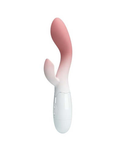 PRETTY LOVE - VIBRADOR BRILHANTE DO PONTO G + ESTIMULADOR DE CLITÓRIS 30 VIBRAÇÕES ROSA