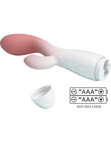 PRETTY LOVE - VIBRADOR BRILHANTE DO PONTO G + ESTIMULADOR DE CLITÓRIS 30 VIBRAÇÕES ROSA