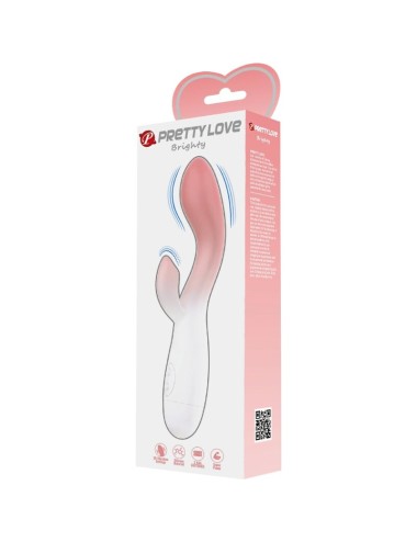 PRETTY LOVE - VIBRADOR BRILHANTE DO PONTO G + ESTIMULADOR DE CLITÓRIS 30 VIBRAÇÕES ROSA