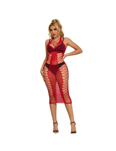 SUBBLIME - 952327 VESTIDO LONGO RED FISHNET TAMANHO ÚNICO