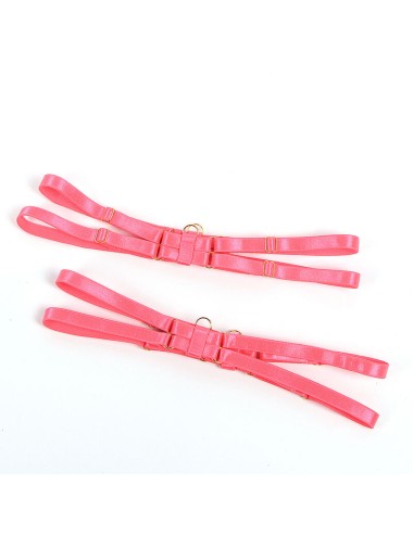SUBBLIME - 955304 CONJUNTO DE SUTIÃ COM COLAR E DETALHES NAS PERNAS ROSA FLUORESCENTE L/XL