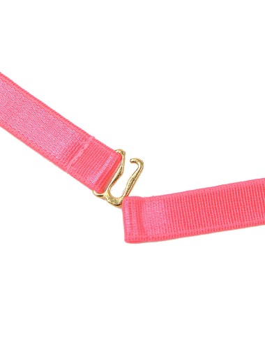 SUBBLIME - 955304 CONJUNTO DE SUTIÃ COM COLAR E DETALHES NAS PERNAS ROSA FLUORESCENTE L/XL