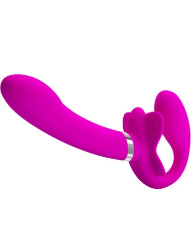 PRETTY LOVE - VIBRADOR VALERIE DOUBLE STRAP-ON 12 VIBRAÇÕES ROXO