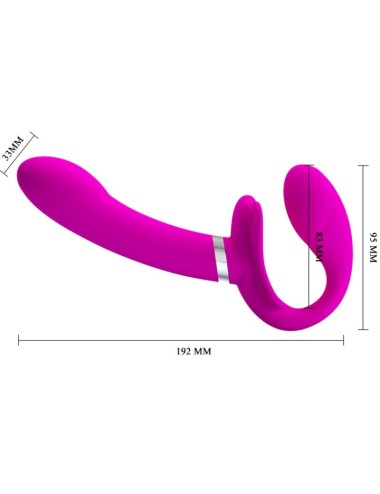 PRETTY LOVE - VIBRADOR VALERIE DOUBLE STRAP-ON 12 VIBRAÇÕES ROXO