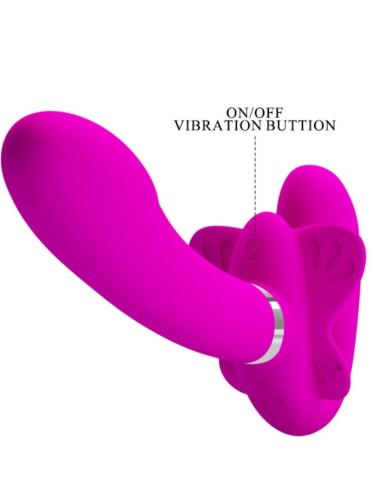 PRETTY LOVE - VIBRADOR VALERIE DOUBLE STRAP-ON 12 VIBRAÇÕES ROXO