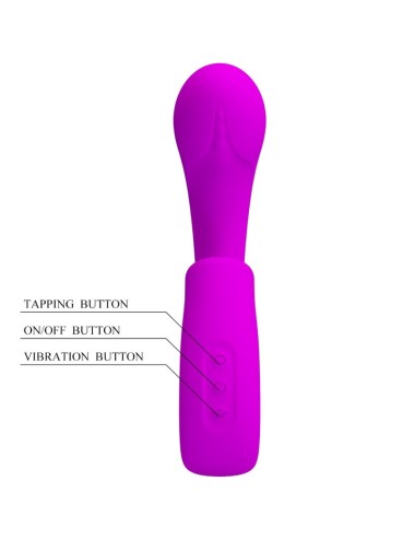 PRETTY LOVE - SIBEL SIBEL VIBRADOR PONTO G + ESTIMULADOR DE CLITÓRIS 10 VIBRAÇÕES ROXO