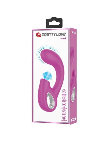 PRETTY LOVE - SIBEL SIBEL VIBRADOR PONTO G + ESTIMULADOR DE CLITÓRIS 10 VIBRAÇÕES ROXO