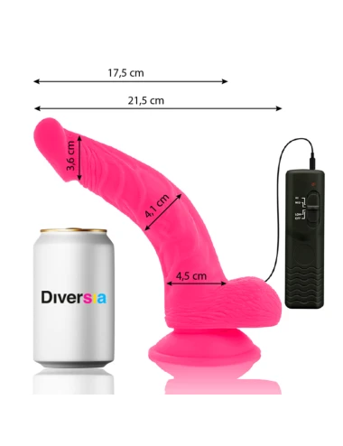 DIVERSIA - VIBRAO FLEXÍVEL DIVERSIA ROSA 21.5 CM -O- 4.5 CM