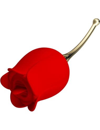 PRETTY LOVE - ESTIMULADOR DE CLITÓRIS ROSE LOVER 12 VIBRAÇÕES VERMELHO