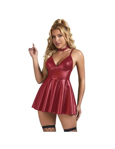 SUBBLIME - 955397 VESTIDO COM ALÇAS DE COURO BORDÔ S/M