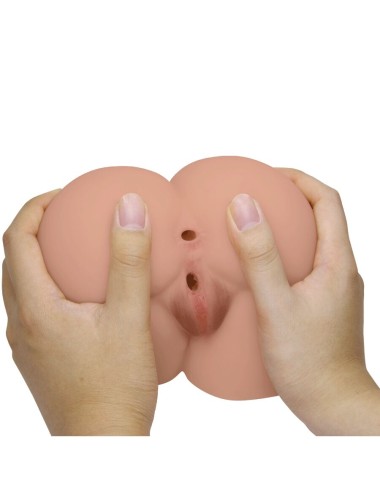 CRAZY BULL - BERNACE ASS VIBRADOR COM VAGINA REALISTA E ÂNUS CARNE CONTROLE REMOTO