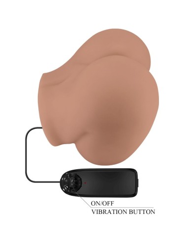 CRAZY BULL - BERNACE ASS VIBRADOR COM VAGINA REALISTA E ÂNUS CARNE CONTROLE REMOTO