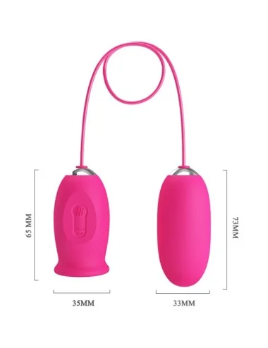 PRETTY LOVE - OVO VIBRADOR DAISY + LÍNGUA ESTIMULANTE DE CLITÓRIS ROSA