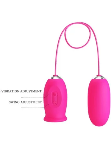 PRETTY LOVE - OVO VIBRADOR DAISY + LÍNGUA ESTIMULANTE DE CLITÓRIS ROSA